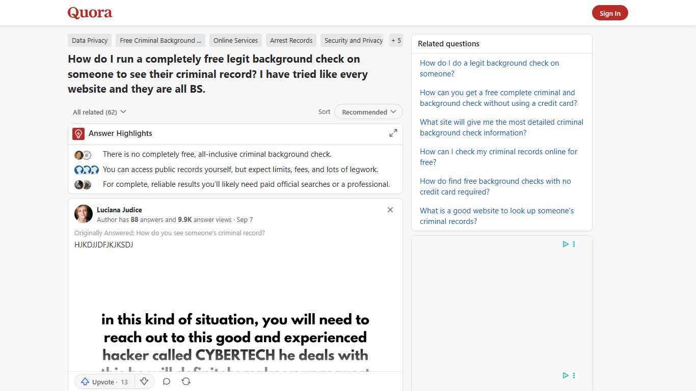 How to run a completely free legit background check on someone to see their criminal record - Quora